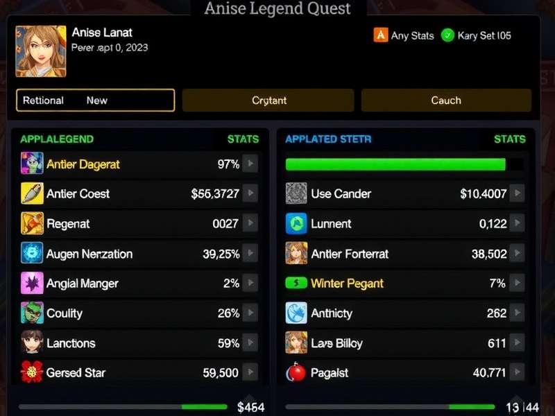 Anise Legend Quest Performance Stats